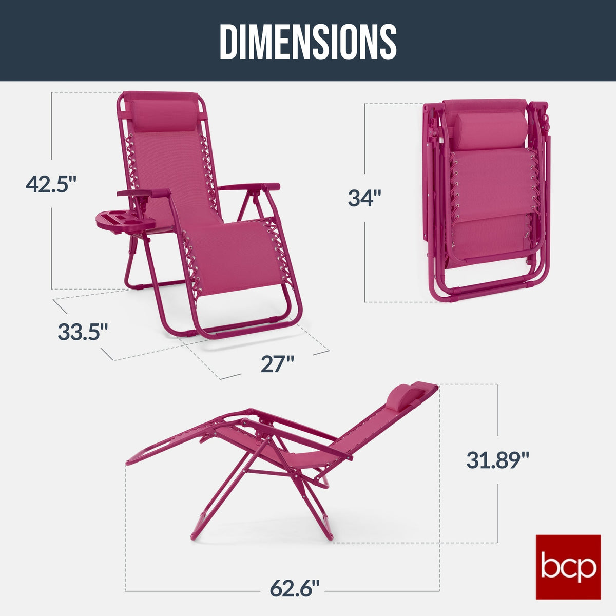 Folding Zero Gravity Patio Lounge Chair