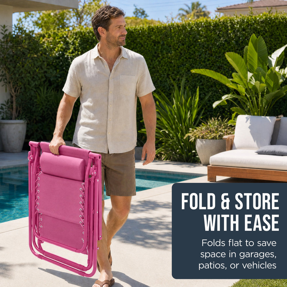 Folding Zero Gravity Patio Lounge Chair