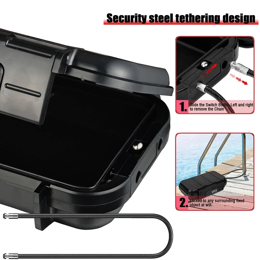 Portable Security Safe Box | Waterproof Travel Valuables Storage