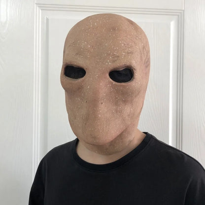 Faceless Man Halloween Mask, Beige Full Head Latex Costume Mask