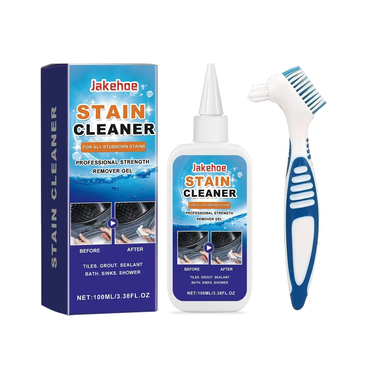 Professional Stain Remover Gel | Deep Cleaning Formula With Brush