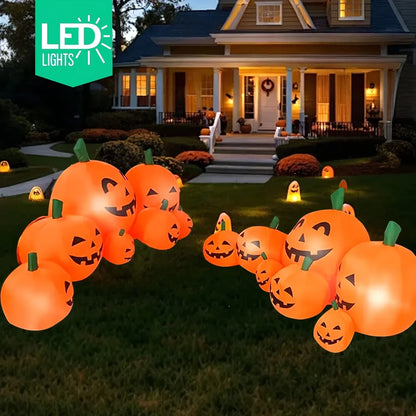 7.5 ft Halloween Inflatable Pumpkin Stack with 7 Pumpkins and LEDs