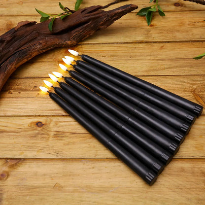 LED Taper Candles | Remote Control Black Set With Timer