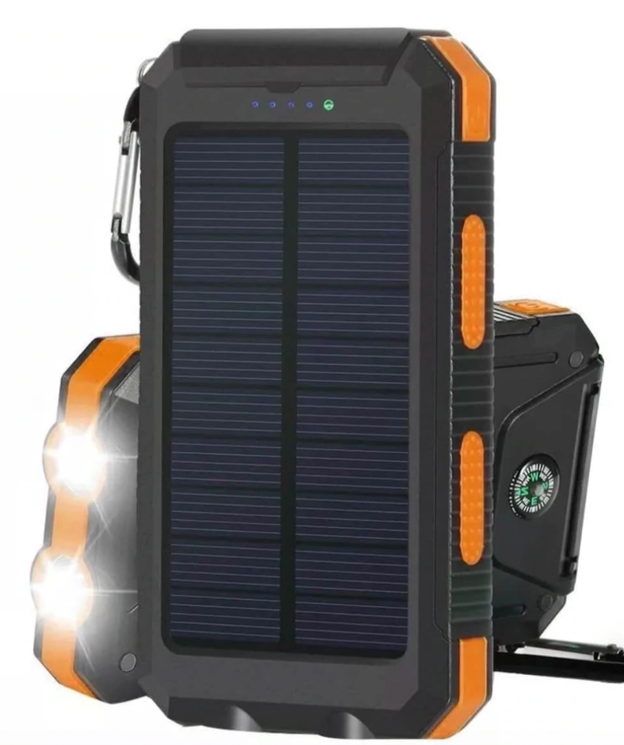 Annie’s Fashion Solar Power Bank – 500000mAh Portable Waterproof Outdoor Charger with Dual USB & LED Light