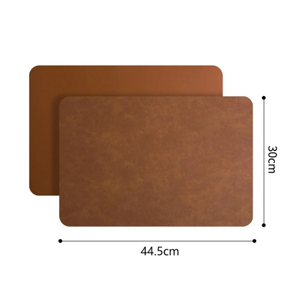 Double-Sided Faux Leather Placemats | Heat Resistant & Waterproof