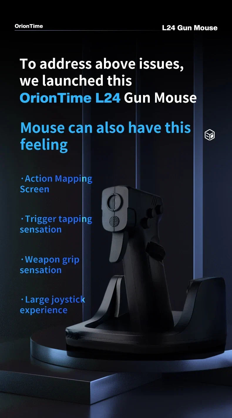 Gaming Gun Mouse | Ergonomic Pistol-Style Design