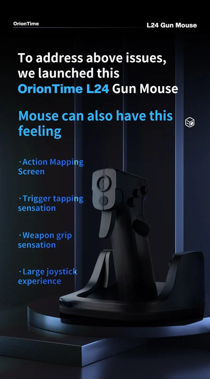 Gaming Gun Mouse | Ergonomic Pistol-Style Design