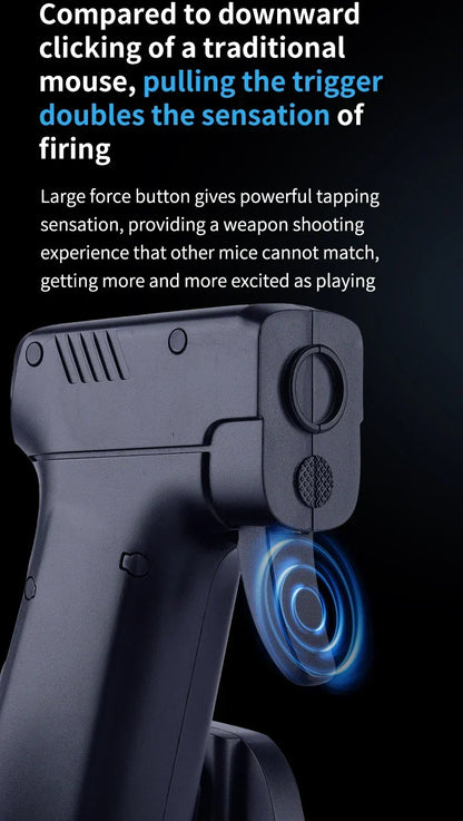 Gaming Gun Mouse | Ergonomic Pistol-Style Design