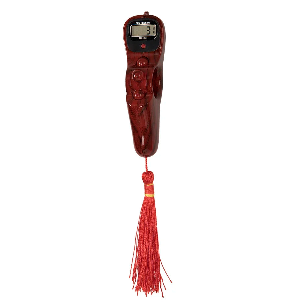 Digital Prayer Counter | Wood Grain Design with Tassel