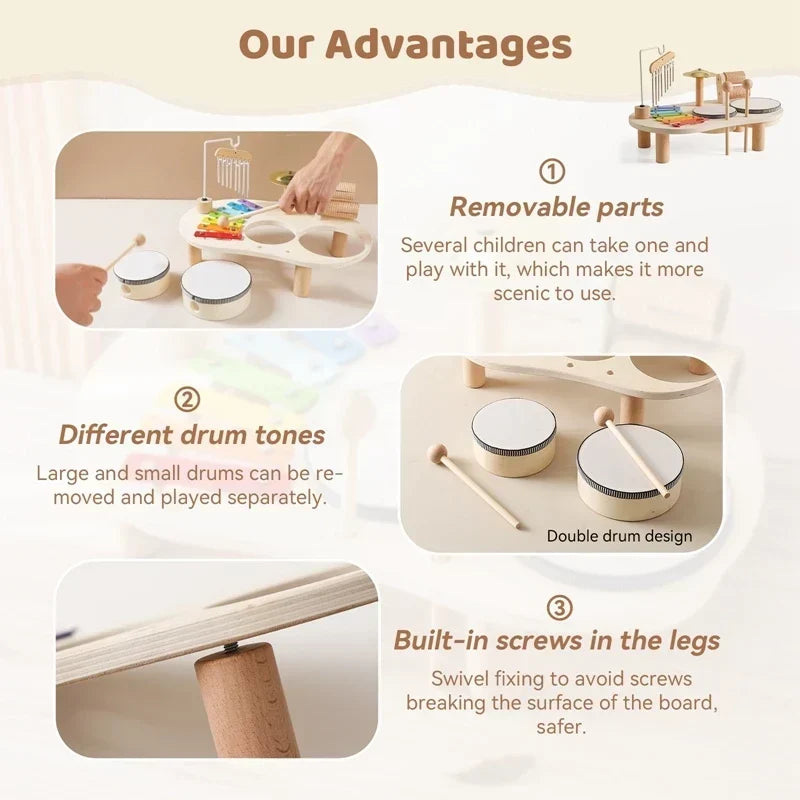 Wooden Musical Activity Table