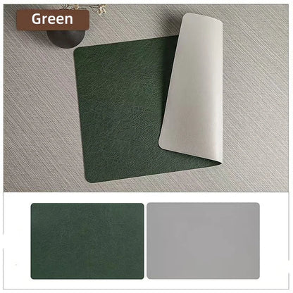 Double-Sided Faux Leather Placemats | Heat Resistant & Waterproof