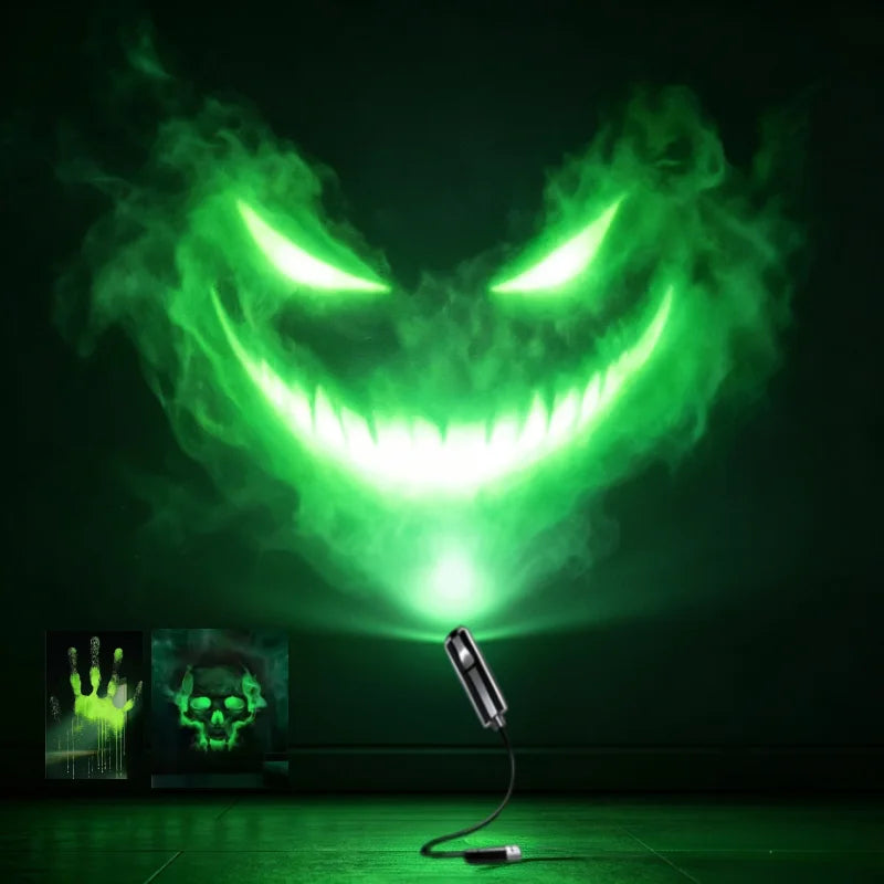 Halloween USB LED Projection Lamp with 3 or 6 Spooky Patterns