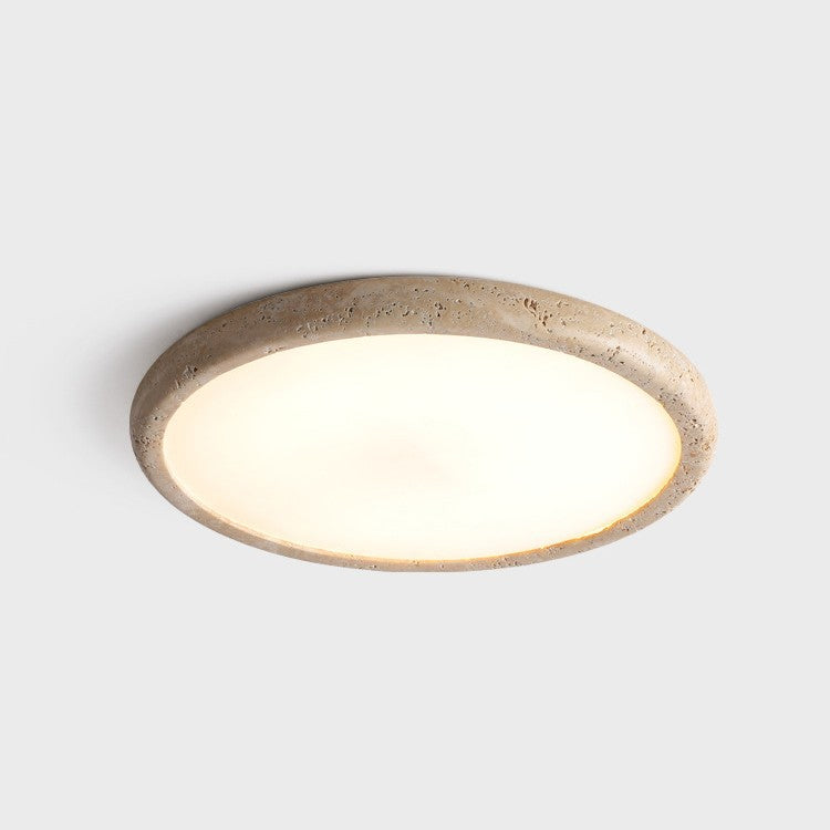Natural Stone Ceiling Light | Travertine LED Panel Design