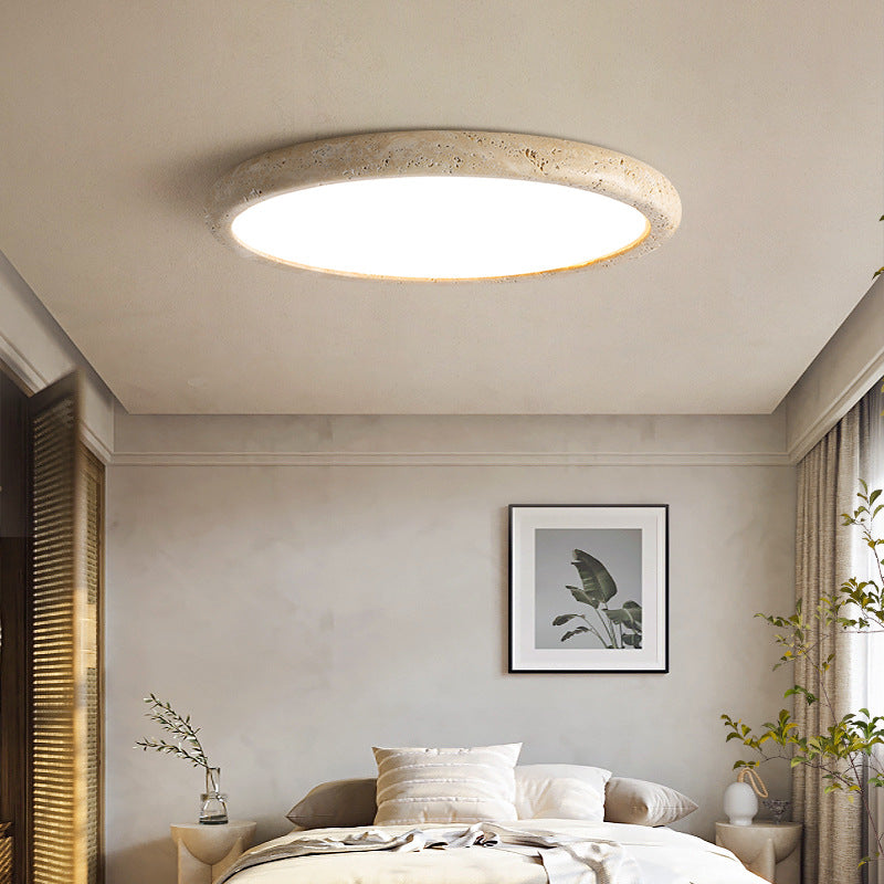 Natural Stone Ceiling Light | Travertine LED Panel Design