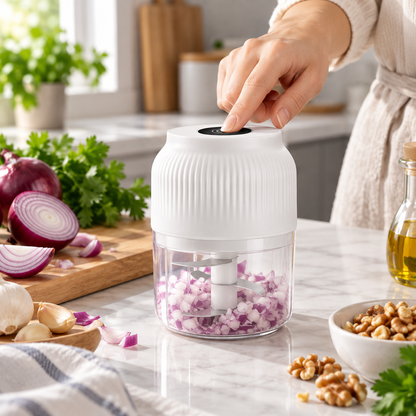 USB Rechargeable Mini Chopper Portable Compact Design