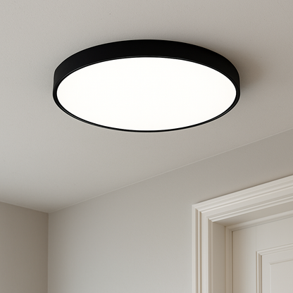 Modern Ceiling Light | Ultra-Thin Black LED Fixture