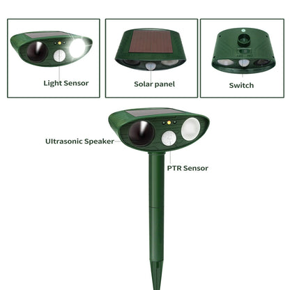 Annie’s Fashion Solar Powered Ultrasonic Deer Repellent – Motion Sensor Animal Deterrent for Garden, Lawn & Yard Protection