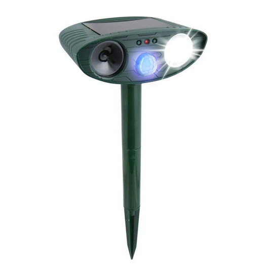 Annie’s Fashion Solar Powered Ultrasonic Rabbit Repeller – Humane Garden Protection with Flashing Light
