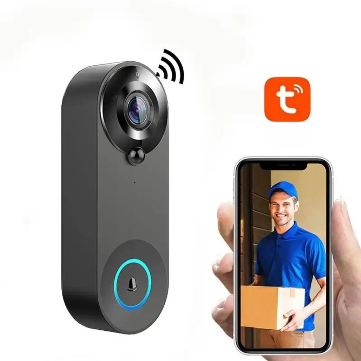 1080P HD WiFi Smart Doorbell Camera with Two-Way Audio