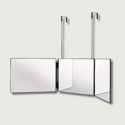 3-Panel Wall Mirror | Adjustable Height Rotating Design