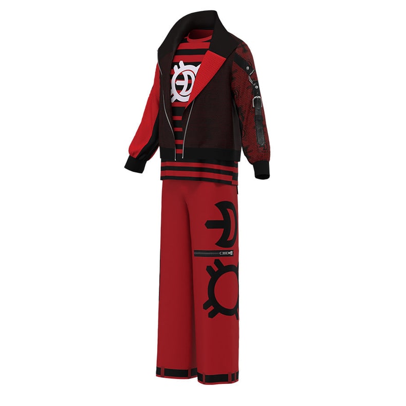 Annies-fashion – Vampire Costume Set | Bold Jacket and Pants Outfit for Halloween Fun