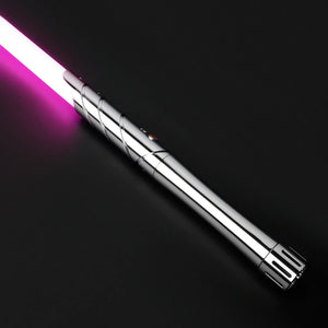 LED Cosplay Saber with Polished Silver Metal Hilt