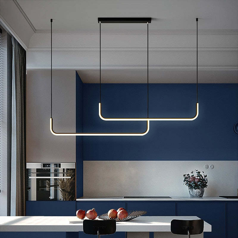 Modern LED Pendant Light | Geometric Linear Design