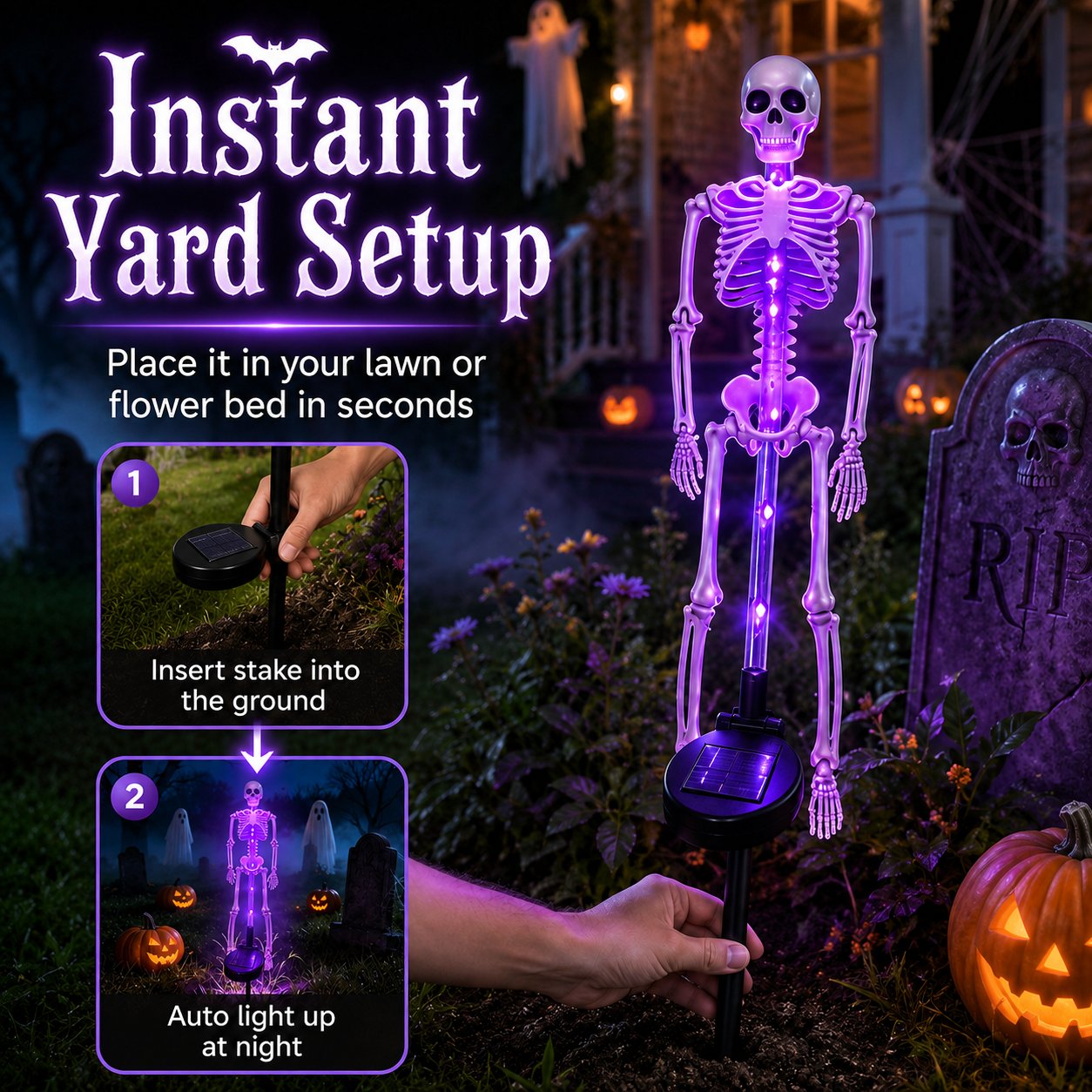 Annies-fashion – LED Skeleton Yard Decor