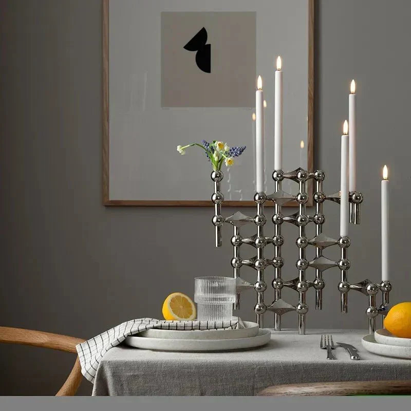 Abstract Molecular Structure Candle Holder