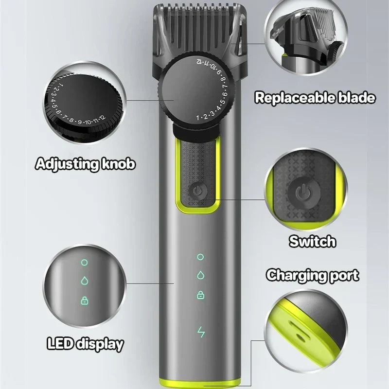 Beard Trimmer and Cordless Hair Clipper Set