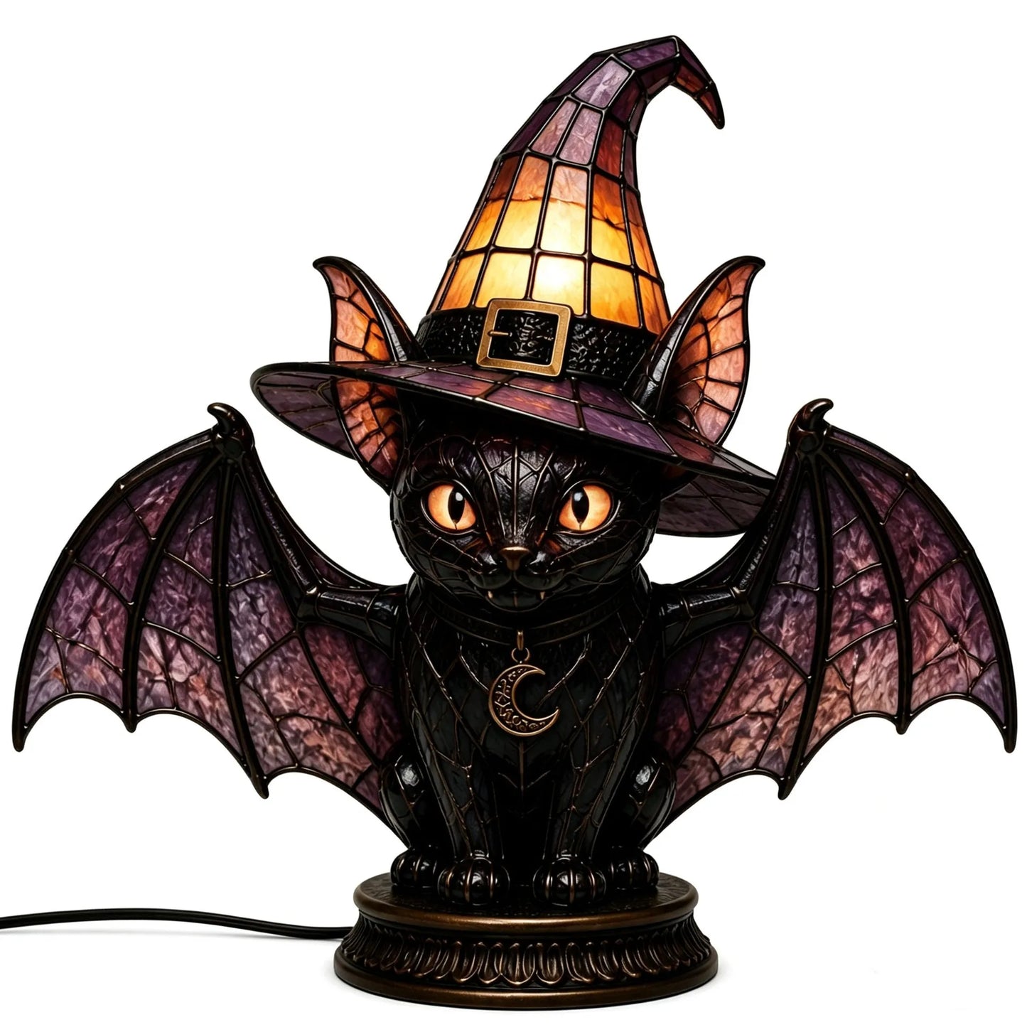 Annies-fashion – Vintage Tiffany Style Cat Night Lamp