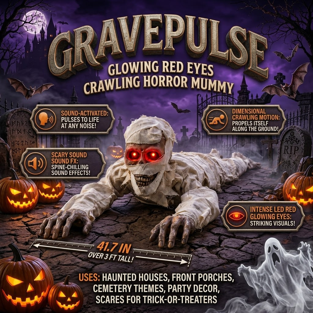 Annies-fashion – Glowing Red Eyes Crawling Horror Mummy