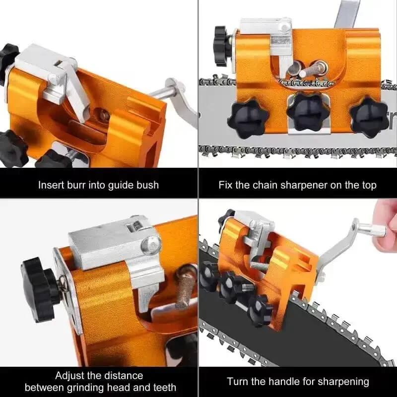 Adjustable Tool Set for Precision Chainsaw Sharpening and Filing