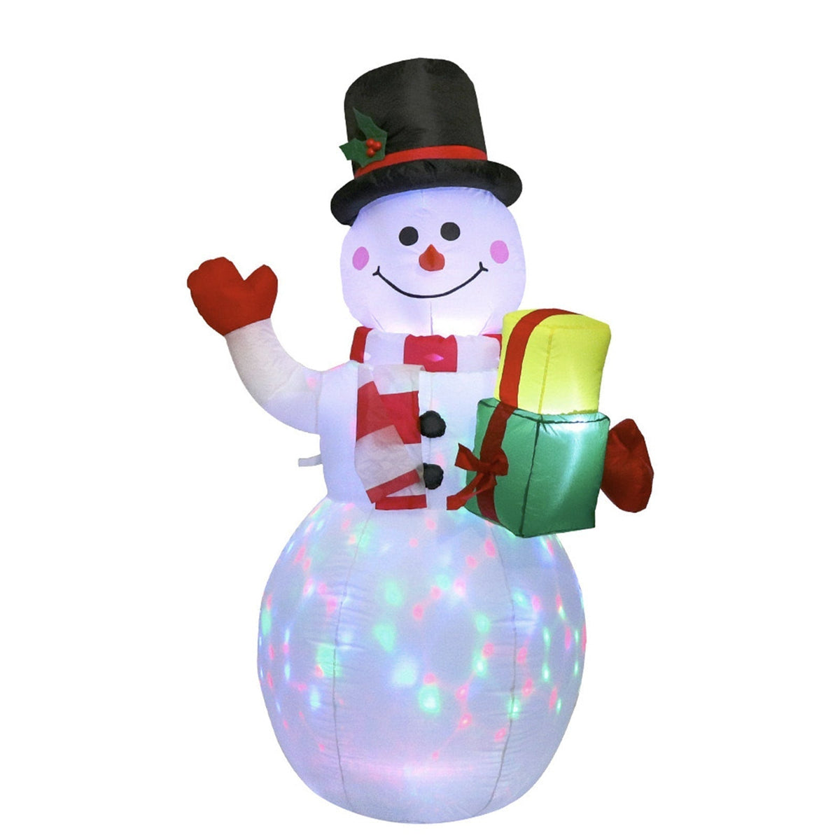 Christmas Yard Decorations Inflatable LED Lights Outdoor Lawn Display with Glowing Figures