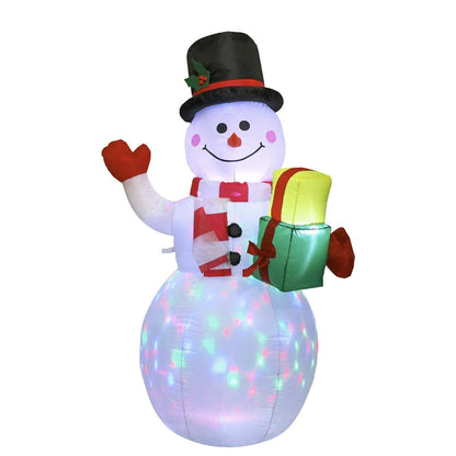 Christmas Yard Decorations Inflatable LED Lights Outdoor Lawn Display with Glowing Figures