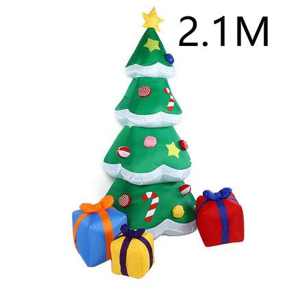 Christmas Yard Decorations Inflatable LED Lights Outdoor Lawn Display with Glowing Figures