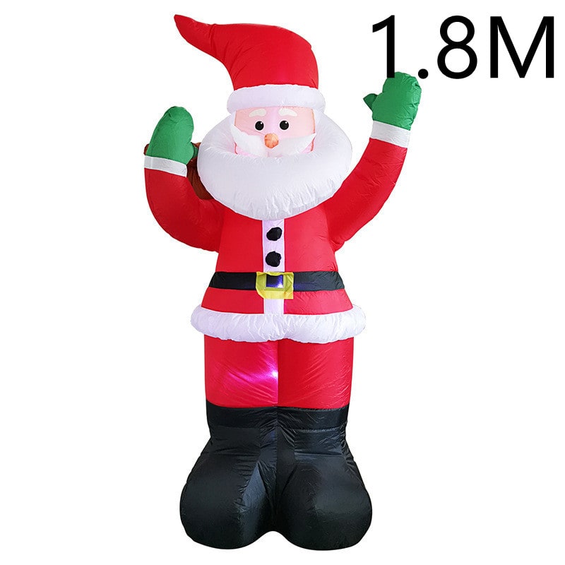 Christmas Yard Decorations Inflatable LED Lights Outdoor Lawn Display with Glowing Figures