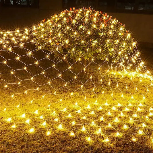 Annie’s Fashion Aqua Mesh Waterproof String Lights for Yard at Night