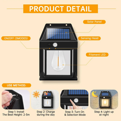 Annie’s Fashion Solar Wall Lamp Outdoor, Set of 2