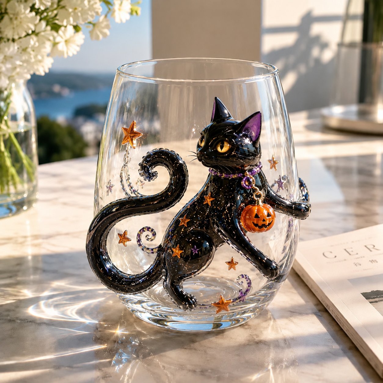 Annies-fashion – Artisan Halloween Drinking Glass
