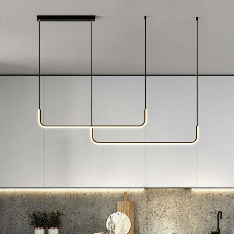 Modern LED Pendant Light | Geometric Linear Design