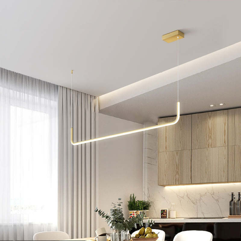 Modern LED Pendant Light | Geometric Linear Design