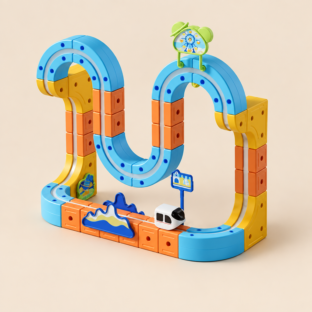 Magnetic Monorail Train Building Set
