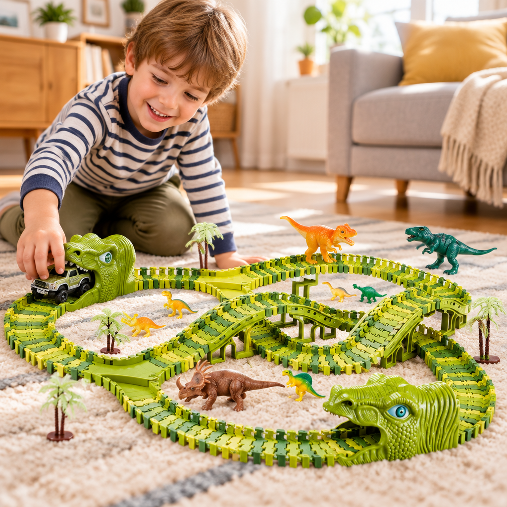 Dinosaur Flexible Race Track Set