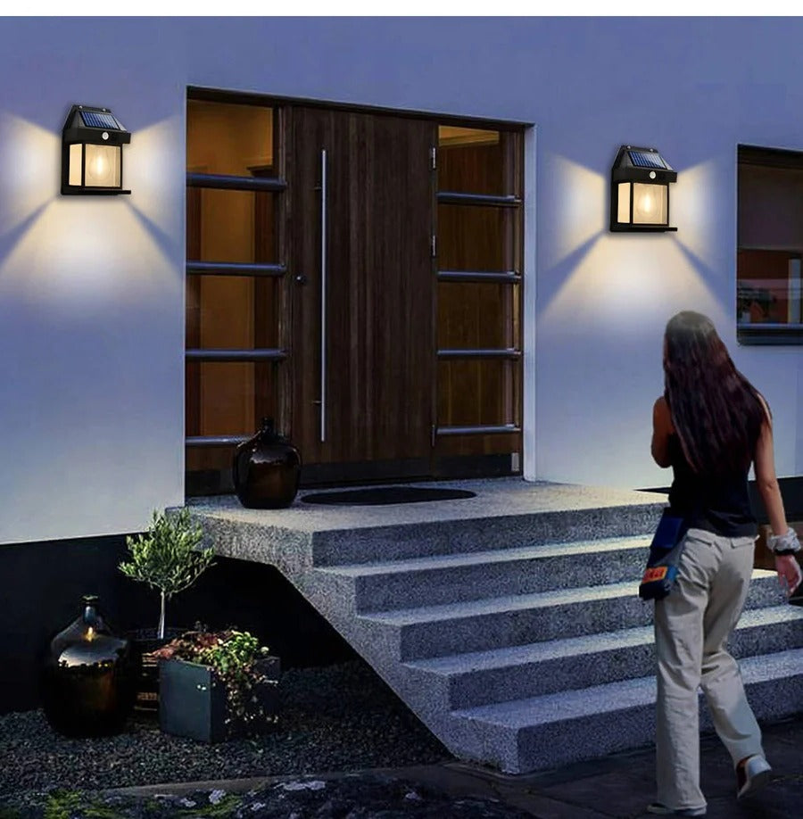 Annie’s Fashion Solar Wall Lamp Outdoor, Set of 2