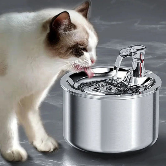 Annie’s Fashion Stainless Steel Cat Water Fountain with Filter and Sensor