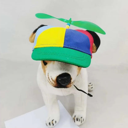 Colorful Pet Hat with Propeller Design