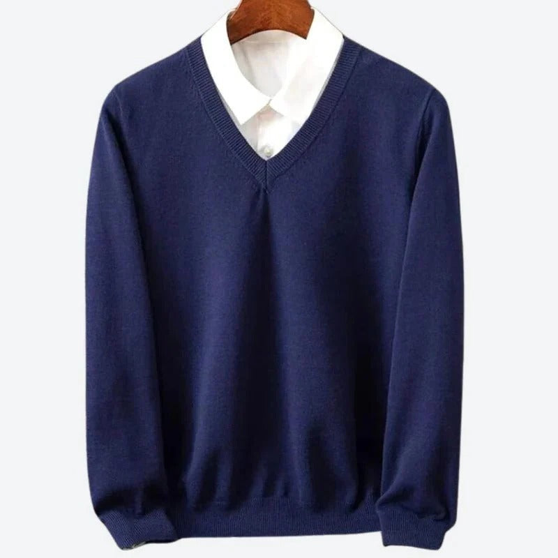 Annie’s Fashion Men's Soft Cashmere Sweater with Crew Neck Pullover