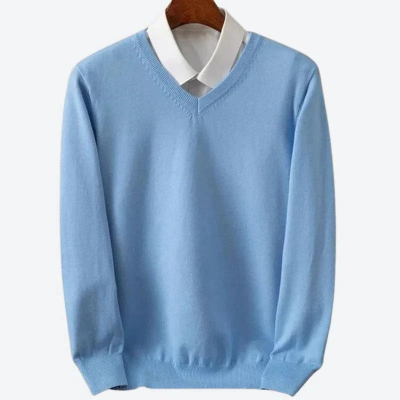 Annie’s Fashion Men's Soft Cashmere Sweater with Crew Neck Pullover