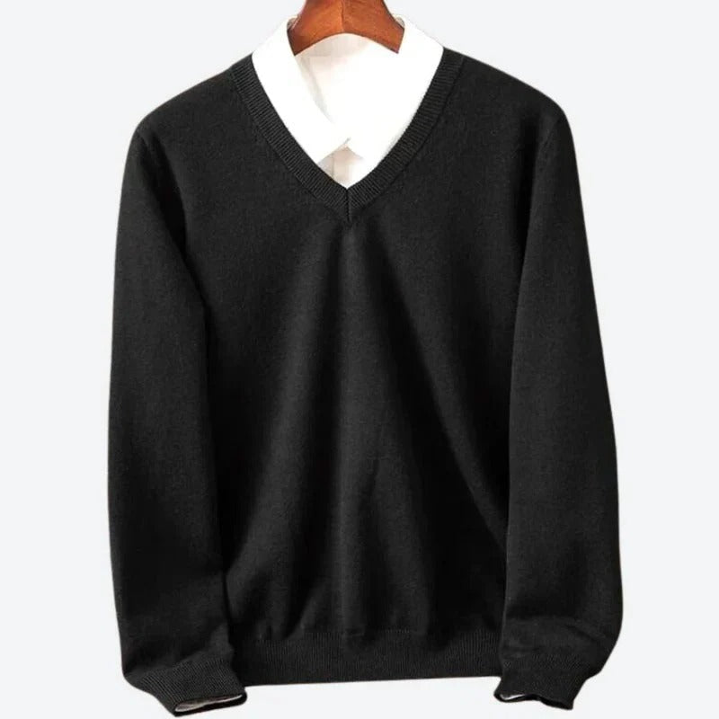 Annie’s Fashion Men's Soft Cashmere Sweater with Crew Neck Pullover